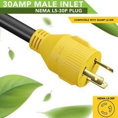 Generator Extension Cord 25 Ft 3 Prong Power Cable 10 3 30 Amp Adapter Plug New