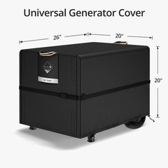 QH.HOME Waterproof Generator Cover 26x20x20 26″(L) x 20″(W) x 20″(H), Black