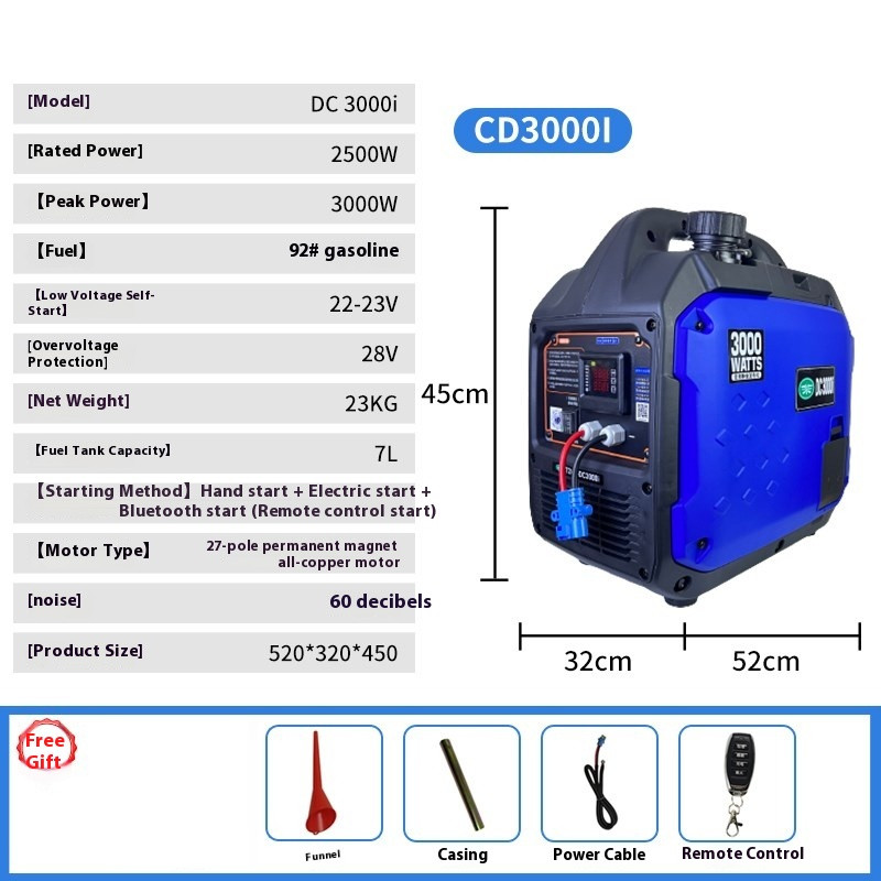 Parking Air Conditioner Automatic Gasoline Generator 24V Gasoline Motor
