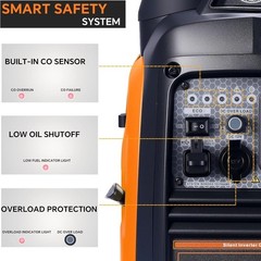 2500 Watt Portable Gas Powered Generator Inverter Quiet Generator for Camping