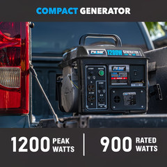 Pulsar G1200SG 1,200W Carrying Handle Gas-Powered Portable Generator, 1200w,