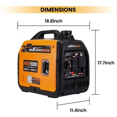 Lightweight 50lb Gas Generator with CO Shutdown – Pure Sine Wave for RV Trips