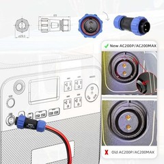 Aviation Plug to SAE Cable, 12AWG SAE Battery Quick Connect to 2FT SP21M to SAE