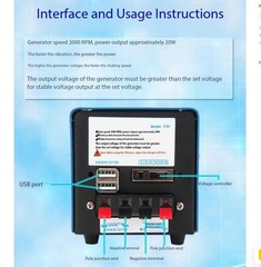 Small Household Hand-cranked Generator with High Power for Outdoor Use