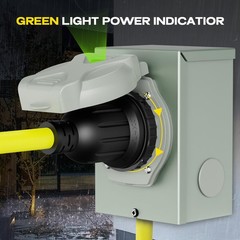 Rophor 30 Amp Generator Power Inlet Box, NEMA L14-30P L14-30P,