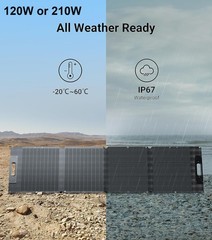 Dabbsson 1200W 1330Wh Power Station Camping with 2x Folding Solar Panel 210W