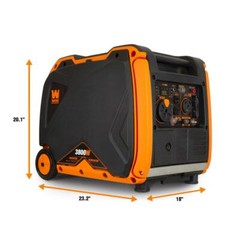 WEN 3,800-Watt Quiet Portable Gas Powered Inverter Generator with Electric Start