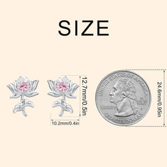 Sterling Silver Scottish Thistle/Daisy/Rose/Sunflower/Lotus/Dandelion Stud Earri