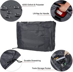 Waterproof Generator Cover w/ Storage Pocket for Honda Eu2000i Eu2200i Generator