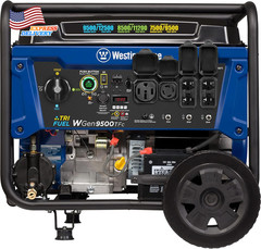 12500 Peak Watt Tri-Fuel Home Backup Portable Generator Remote Electric Start US