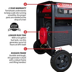 7000 Watt Honda Powered Portable Generator Gas Power Professional Use