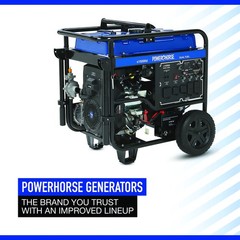 Powerhorse Dual Fuel Generator, 15,000 Surge Watts, 12,000 Rated Watts, CO
