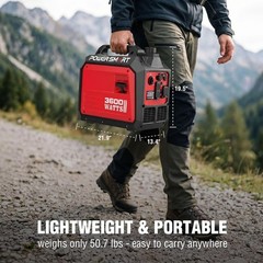 Inverter Generator 3600W Portable Gas RV Camping Quiet 30A Home Use