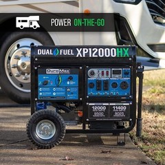 DuroMax 12,000-W Portable Hybrid Dual Fuel Electric Start Generator w/ CO Sensor