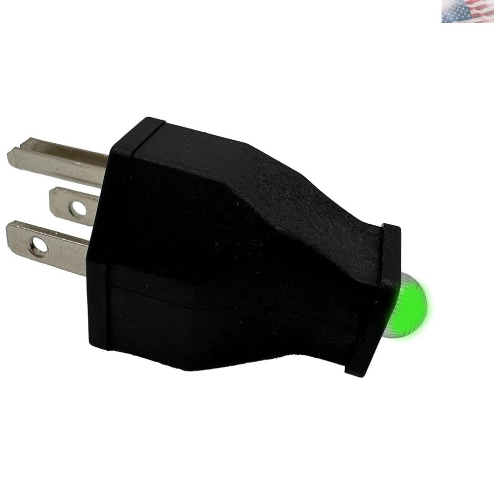 NEMA 5-15P Generator Neutral Ground Bonding Plug – 120V 15A with LED Indicator