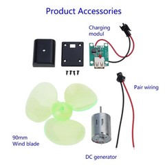 Portable Wind Power Generators Set Windmills Science Teaching Tool Easy to Use