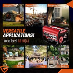 5000W Portable Inverter Generator Gas Powered Quiet for Home Backup Construction