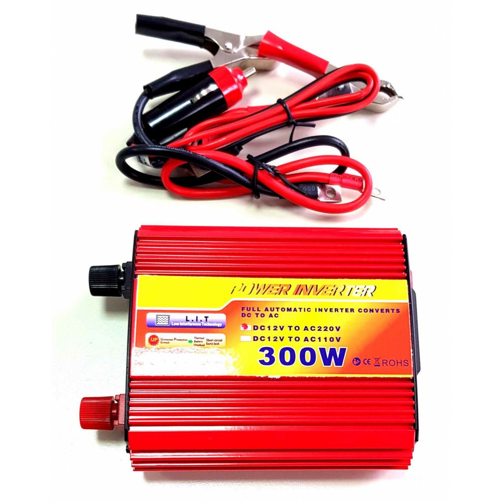 INVERTER AUTO BARCA CAMPER USCITA SINUSOIDALE MODIFICATA 300W 12V–220VAC+USB