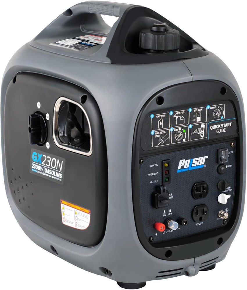 2,300W Portable Gas-Powered Quiet Inverter Generator for Home Emergency Backup,