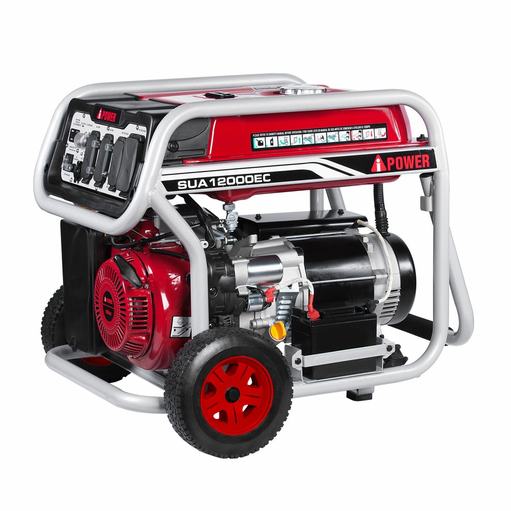 12000 Watts Gas Generator Ez start 13 hp 20 30 50 amp outlets runs 3 ton ac new
