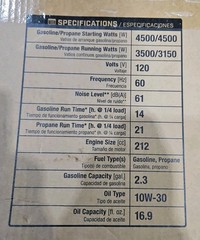Champion 200988 4500-Watt Portable Dual Fuel Inverter Generator