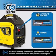 Champion 4500W Dual Fuel Portable Inverter Generator w/ CO Shutdown Yellow/Black