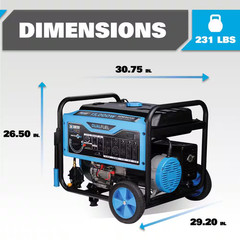 Pulsar PG13000BRCO 13000-Watt Dual Fuel Portable Generator
