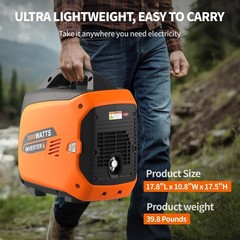 Inverter Generator Gas Powered 2500W Portable Home Outdoor Camping Power Supply