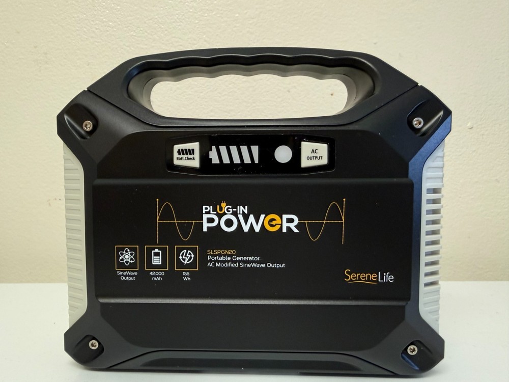 serene life plug-in 155wh power generator model SLSPGN20
