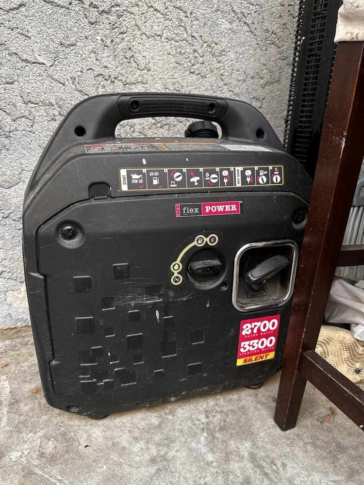 flex POWER Silent Portable Generator 2700W Rated 3300W Max Black