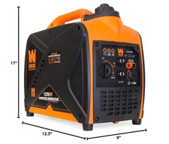 WEN 56125i Super Quiet 1250-Watt Portable Inverter Generator, CARB Compliant