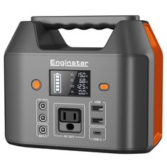 EnginStar Power Bank with AC Outlet 150W 110V Laptop Bank, Orange