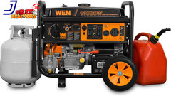 11,000-Watt 120V/240V Dual Fuel Portable Generator w/Wheel Kit and Electric Star
