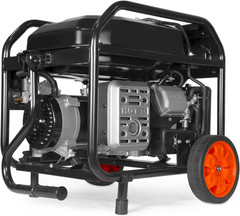 5,600-Watt Dual Fuel Portable Generator with Wheel Kit, Electric Start, and CO W