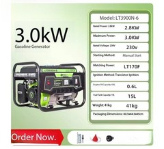 Gasoline Generator Sets 3/5/7/10 KW Small Outdoor Home Use Generators 220v
