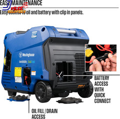 5000 Peak Watt Super Quiet Dual Fuel Portable Inverter Generator Electric Start