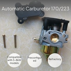 Universal Carburetor for Generator, Auto Throttle, 170/223