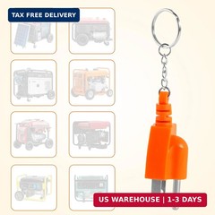 Generator Grounding Plug with Keychain, Portable Neutral Ground Bonding Adapter