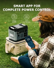 OUKITEL Power Station 2400W/ 2048Wh Solar Generator Fast Charging for Emergencie