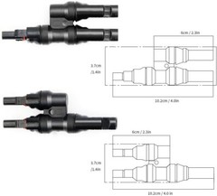 ALLPOWERS MMF+FFM for Parallel Connection Between Solar Panels, 1 Pair Y Branch