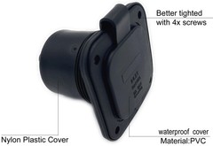 RV Shore Power Inlet Plug NEMA 5-15 with Waterproof Cover , 15A 125V Recessed…