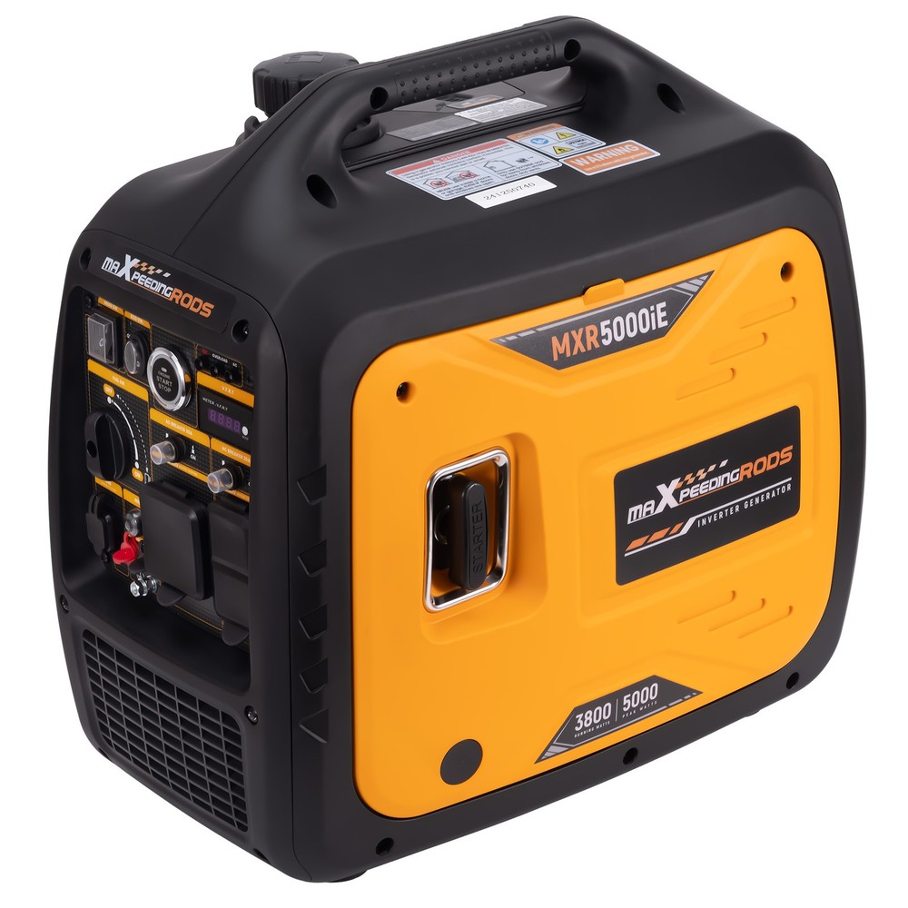 3-Way Start Inverter Generator 5000/3800W Gas Powered Digital Display RV Ready