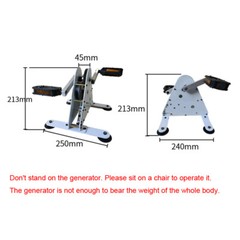 Portable Foot Pedal Generator Hand Crank Generator Fitness Power Spinning Bike