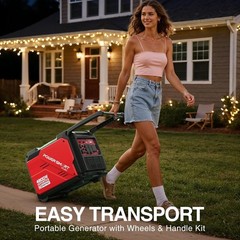 Power Smart 4,800-Watt Super Quiet Portable Gas Inverter Generator, CO Sensor