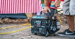 G1200SG 1200W Portable Gas Generator with Handle – Black/Gray