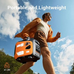 Efurden Portable Generator Inverter Gasoline 2500W Quiet Pure Sine Wave for Home