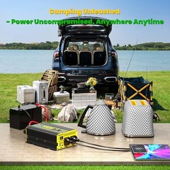 500 Watt Power Inverter for Vehicles, Car Power MSW Inverter 500 Watt Black