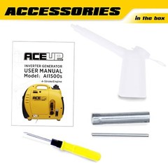Aceup 1,500-W Super Quiet Portable Gas Powered Inverter Generator, Ultra-Light