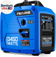 3450-Watt Portable Inverter Generator for Home Use, Super Quiet Small 120V Gas G