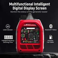 4000W Gas / LPG Portable Generator Inverter 23kg Bluetooth E-start EV-Charge